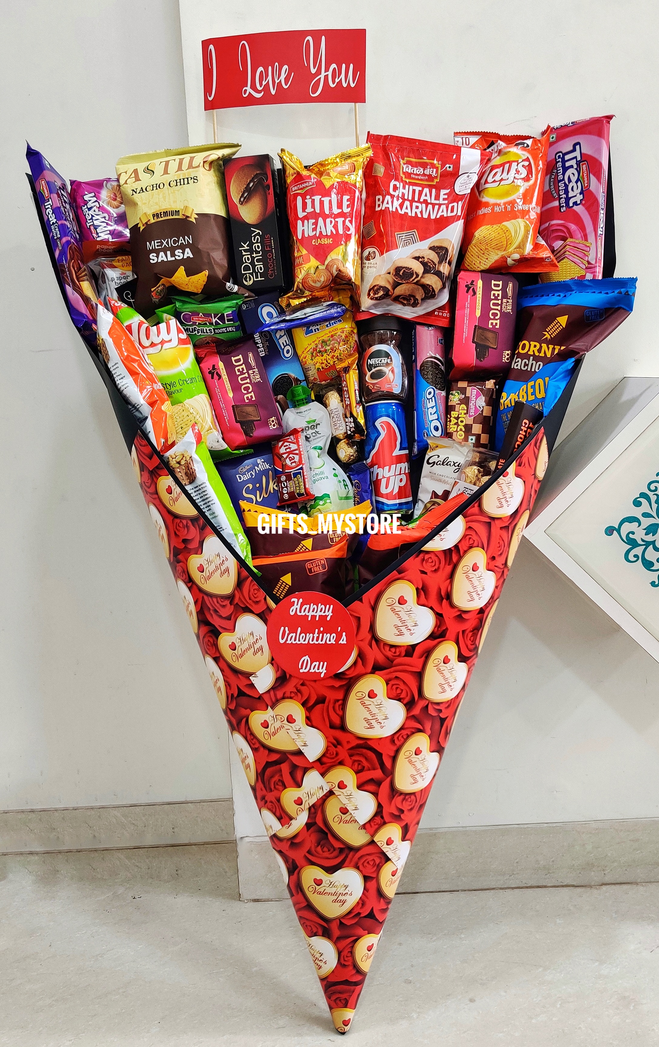 CONE HAMPER – VALENTINE’S THEME